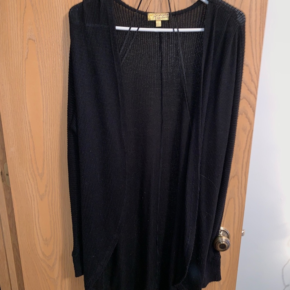 Long Knit Black Cardigan
